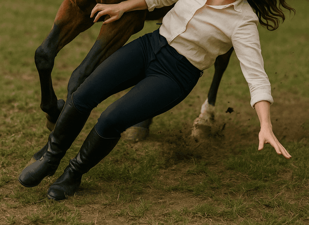 Paard veroorzaakt val – schade en letsel bij buitenrit